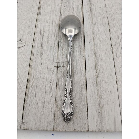 Ekco Eterna CARDIFF Scroll Stainless Steel Flatware Serving Spoon 8 1/4" - Picture 4 of 7